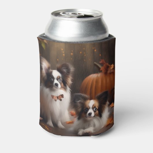 Rafraîchisseur Pour Canette Papillon Puppy Automne Citrouille de plaisir (Can Dos)