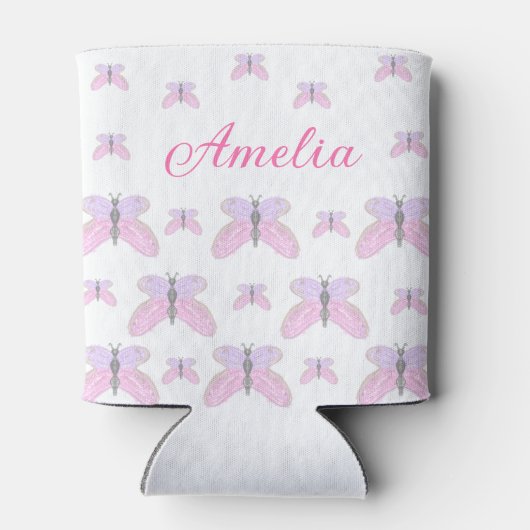 Rafraîchisseur Pour Canette Papillon rose parties scintillant violet ajouter l (Dos)