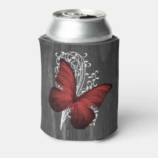 Rafraîchisseur Pour Canette Papillon rustique rouge Personnalisé Can Cooler (Can Dos)