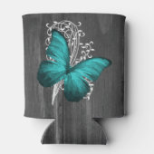 Rafraîchisseur Pour Canette Papillon Rustique turquoise Personnalisé Can Coole (Dos)