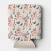 Rafraîchisseur Pour Canette Papillon Tour Eiffel et Motif Rose (Dos)