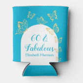 Rafraîchisseur Pour Canette Papillons bleu or moderne Fabuleux anniversaire (Devant)