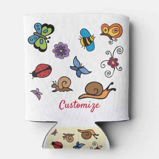 Rafraîchisseur Pour Canette Papillons Escargots Insectes Thunder_Cov (Dos)