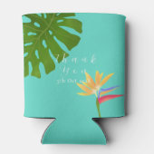 Rafraîchisseur Pour Canette Paradis tropical Anniversaire Turquoise (Dos)