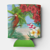 Rafraîchisseur Pour Canette Parakeet sur une plage tropicale (Dos)