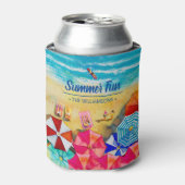 Rafraîchisseur Pour Canette Parasols de plage sur le sable (Can devant)