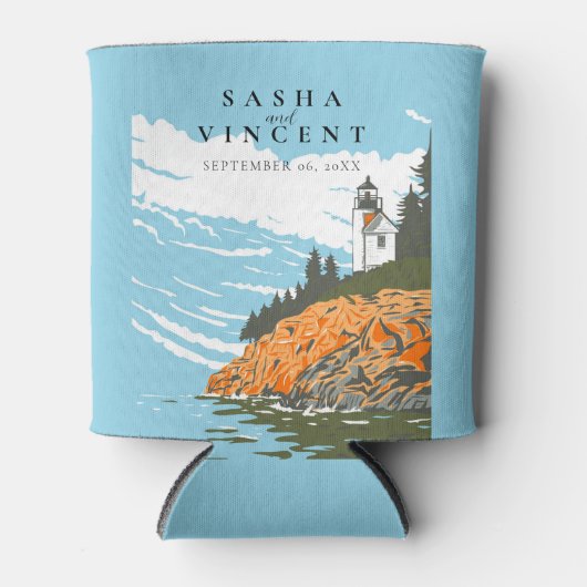 Rafraîchisseur Pour Canette Parc national Acadia Mariage Retro (Devant)