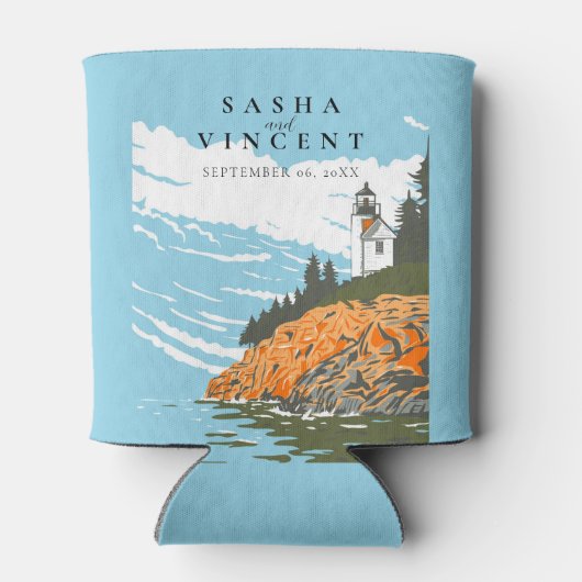 Rafraîchisseur Pour Canette Parc national Acadia Mariage Retro (Dos)