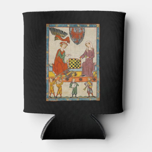 Rafraîchisseur Pour Canette Partie d'échecs Codex Manesse XIVe siècle (Devant)