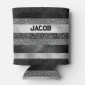 Rafraîchisseur Pour Canette Parties scintillant argentée et noire (Dos)