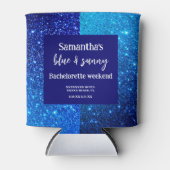 Rafraîchisseur Pour Canette Parties scintillant bleue Bachelorette (Devant)
