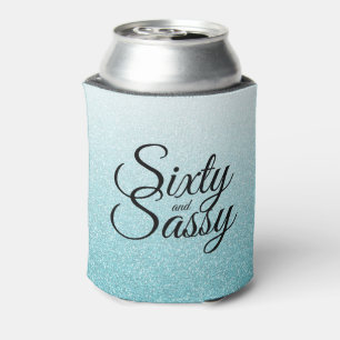 Rafraîchisseur Pour Canette Parties scintillant bleue Ombre 60 et Sassy 60e an