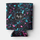 Rafraîchisseur Pour Canette Parties scintillant brillante en mosaïque bleue ro (Devant)