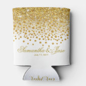 Rafraîchisseur Pour Canette Parties scintillant Confetti Mariage douche | or b (Dos)