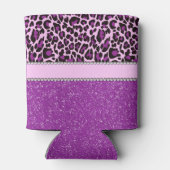 Rafraîchisseur Pour Canette Parties scintillant d'Empreinte de léopard violet  (Dos)