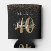 Rafraîchisseur Pour Canette Parties scintillant d'or 40 & Fabuleuse typographi (Dos)