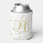 Rafraîchisseur Pour Canette Parties scintillant d'or Confetti Dot Koozie Can T (Can devant)
