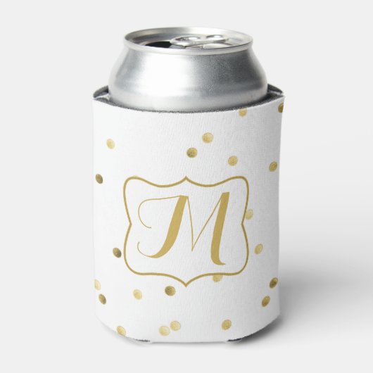 Rafraîchisseur Pour Canette Parties scintillant d'or Confetti Dot Koozie Can T (Can devant)