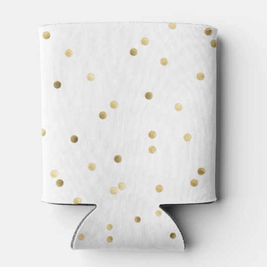 Rafraîchisseur Pour Canette Parties scintillant d'or Confetti Dot Koozie Can T (Dos)