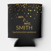 Rafraîchisseur Pour Canette Parties scintillant d'or Faux Foil M. & Mme (Devant)