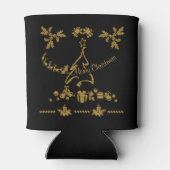 Rafraîchisseur Pour Canette Parties scintillant d'or Joyeux Noël, Père Noël (Dos)