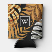 Rafraîchisseur Pour Canette Parties scintillant florale tropicale (Devant)