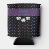 Rafraîchisseur Pour Canette Parties scintillant Glam Girly Dice Monogram Bunco (Devant)