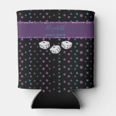 Rafraîchisseur Pour Canette Parties scintillant Glam Girly Dice Monogram Bunco (Dos)