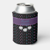 Rafraîchisseur Pour Canette Parties scintillant Glam Girly Dice Monogram Bunco (Can Dos)