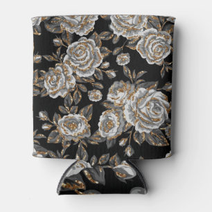 Rafraîchisseur Pour Canette Parties scintillant Gold Floral : Étincelle Vintag