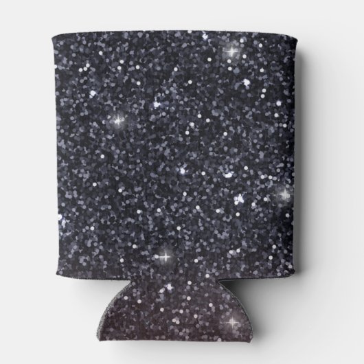 Rafraîchisseur Pour Canette Parties scintillant moderne noire et rose Étincell (Dos)