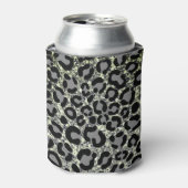 Rafraîchisseur Pour Canette Parties scintillant noir blanc Leopard Motif moder (Can devant)