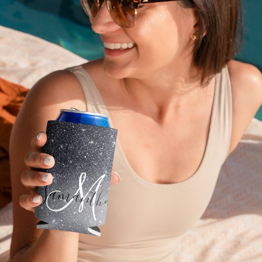 Rafraîchisseur Pour Canette Parties scintillant noire moderne étincelles Nom p