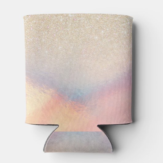 Rafraîchisseur Pour Canette Parties scintillant Or Chic Iridescente Holographi (Dos)