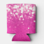 Rafraîchisseur Pour Canette Parties scintillant rose chaud Bokeh Monogramme (Dos)