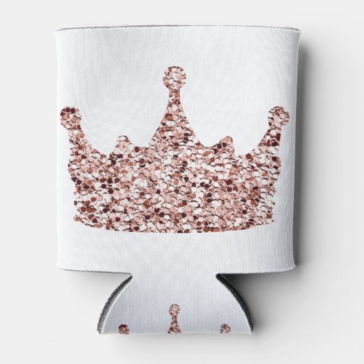 Rafraîchisseur Pour Canette Parties scintillant Rose Gold Crown Clipart Queen (Devant)