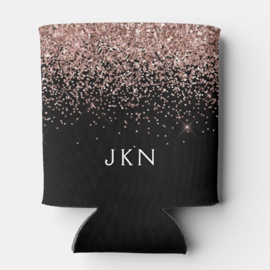 Rafraîchisseur Pour Canette Parties scintillant rose or rose pâle Monogramme I (Dos)