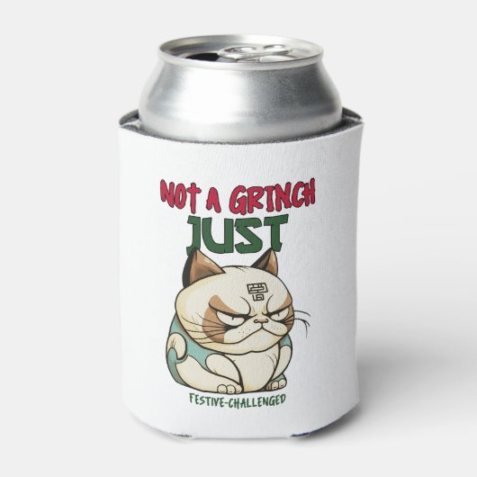 Rafraîchisseur Pour Canette Pas un Grinch juste Festive Challengé Funny Holida (Can devant)