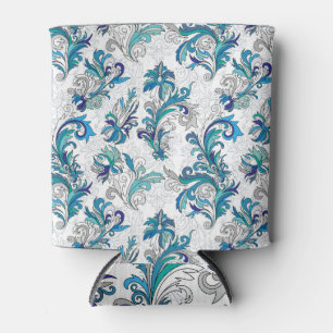 Rafraîchisseur Pour Canette Pastel Floral Doodle Motif Vintage.