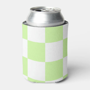 Rafraîchisseur Pour Canette Pastel Green Checkerboard Retro Moderne Chèques
