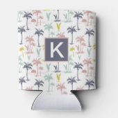 Rafraîchisseur Pour Canette Pastel Palm Tree by the Beach Motif (Dos)