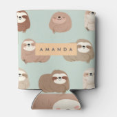 Rafraîchisseur Pour Canette Pastel personnalisé Adorable Sloth Motif (Dos)