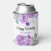 Rafraîchisseur Pour Canette Pastel Purple Rose Verdure Joyeux Anniversaire (Can Dos)