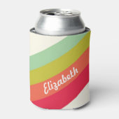 Rafraîchisseur Pour Canette Pastel Rainbow Nom personnalisé (Can devant)