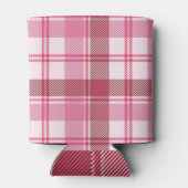 Rafraîchisseur Pour Canette Pastel rose plaid : grille carré transparente (Dos)