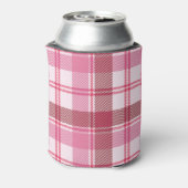 Rafraîchisseur Pour Canette Pastel rose plaid : grille carré transparente (Can Dos)