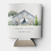 Rafraîchisseur Pour Canette Pastel Rustic Dusky Barnyard Farm Mariage à thème (Devant)