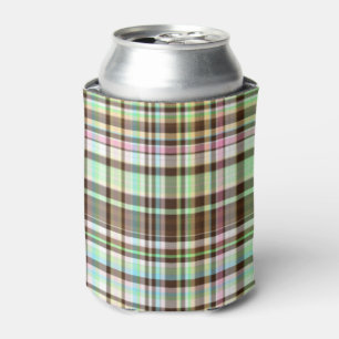 Rafraîchisseur Pour Canette Pastels au chocolat Plaid 1 INSULATÉE CAN COOLER