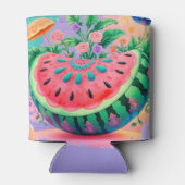 Rafraîchisseur Pour Canette pastèque colorée pour l'été (Dos)