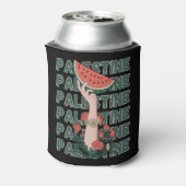 Rafraîchisseur Pour Canette pastèque, fleurs et texte Palestine Répéter (Can Dos)